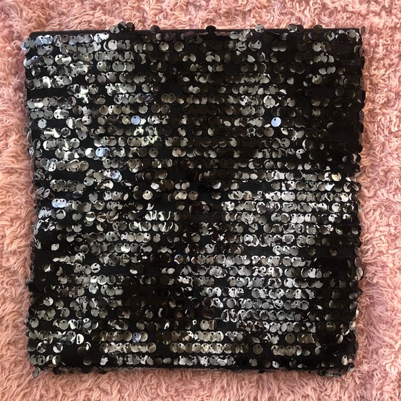 BCBGeneration Black Sequin Clutch - Picture 3 of 5